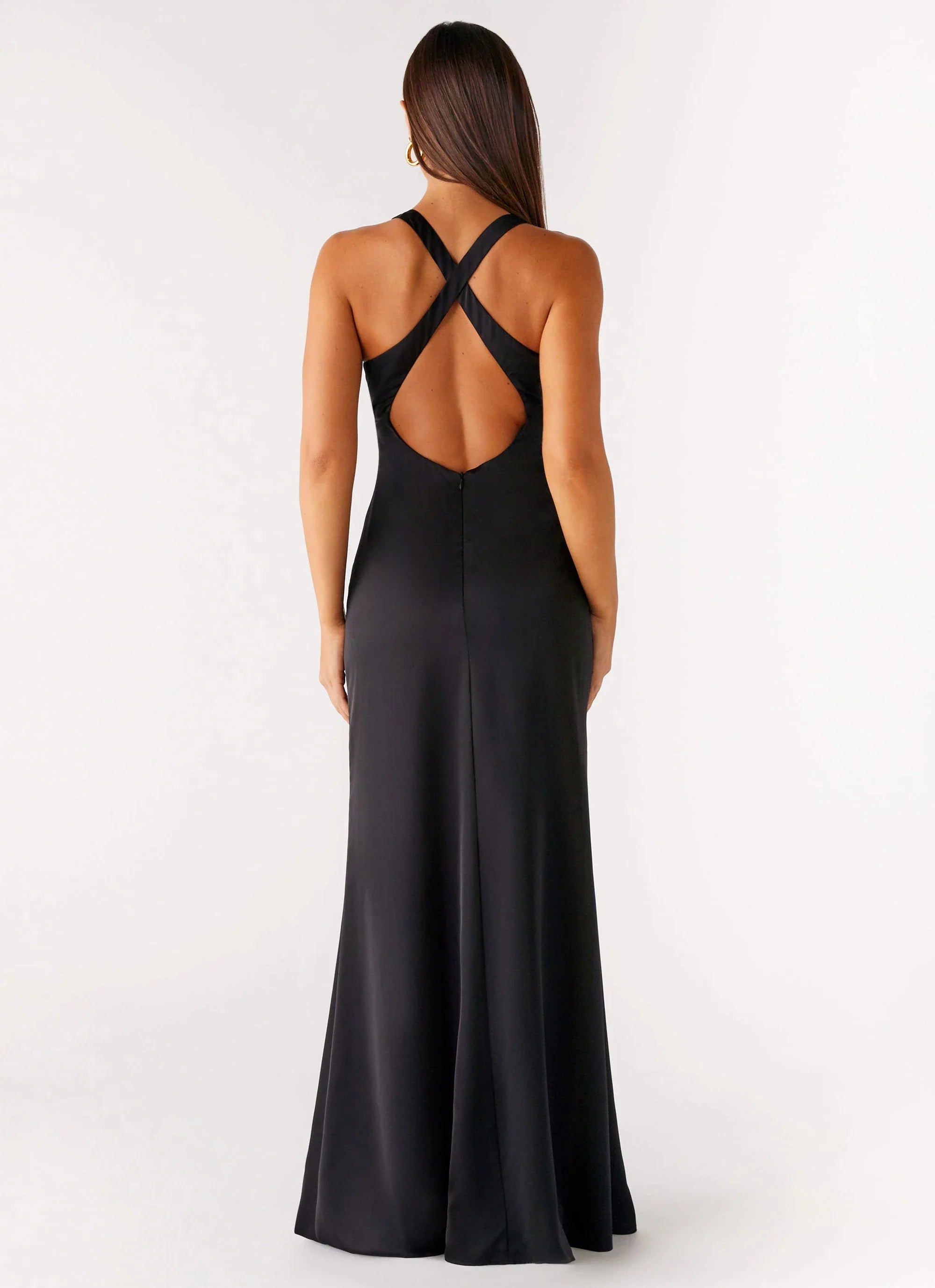 Desi Halterneck Maxi Dress - Black